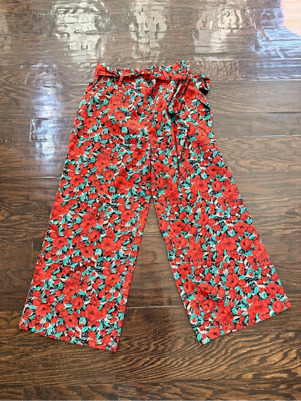Cliché Women’s Floral Palazzo High Waist Pants